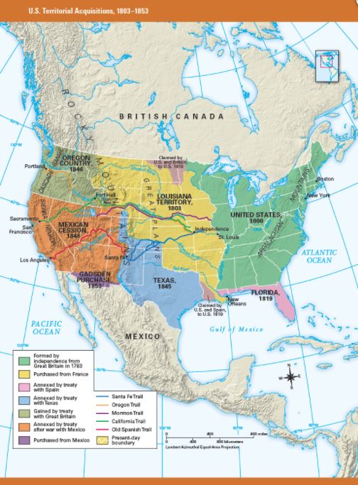 Manifest Destiny Map Activity Answer Key / 7th Texas History B Butler ...